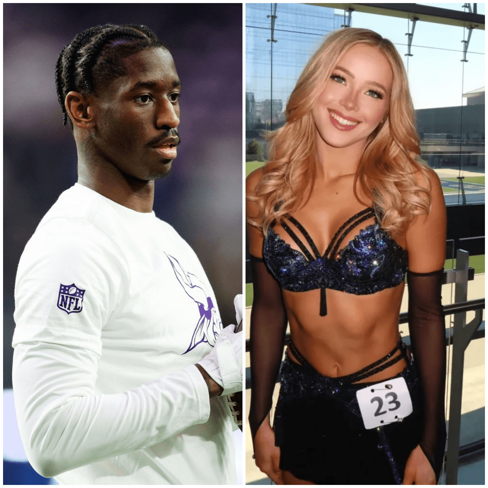 Cover Image for Dallas Cowboys Cheerleader Kylie Dickson Makes a Splash social media when revealing the content of the 8-word “Provocation” that Jordan Addison sent to her, making everyone who saw it have the same thought.